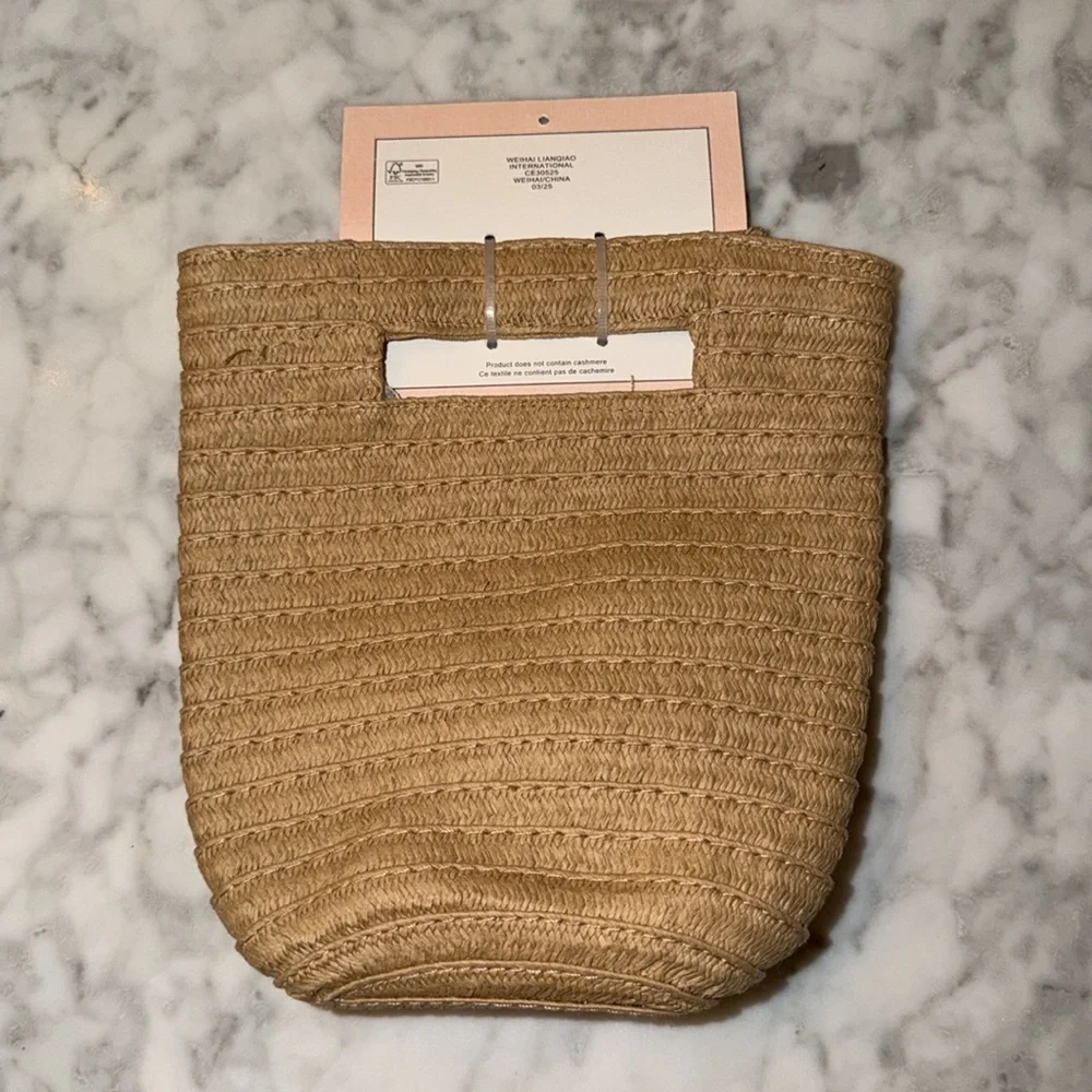 cupcakes & cashmere Tan Woven Bag